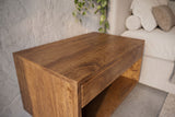Bedside table PURE 50cm hanging mango wood brown honey finish