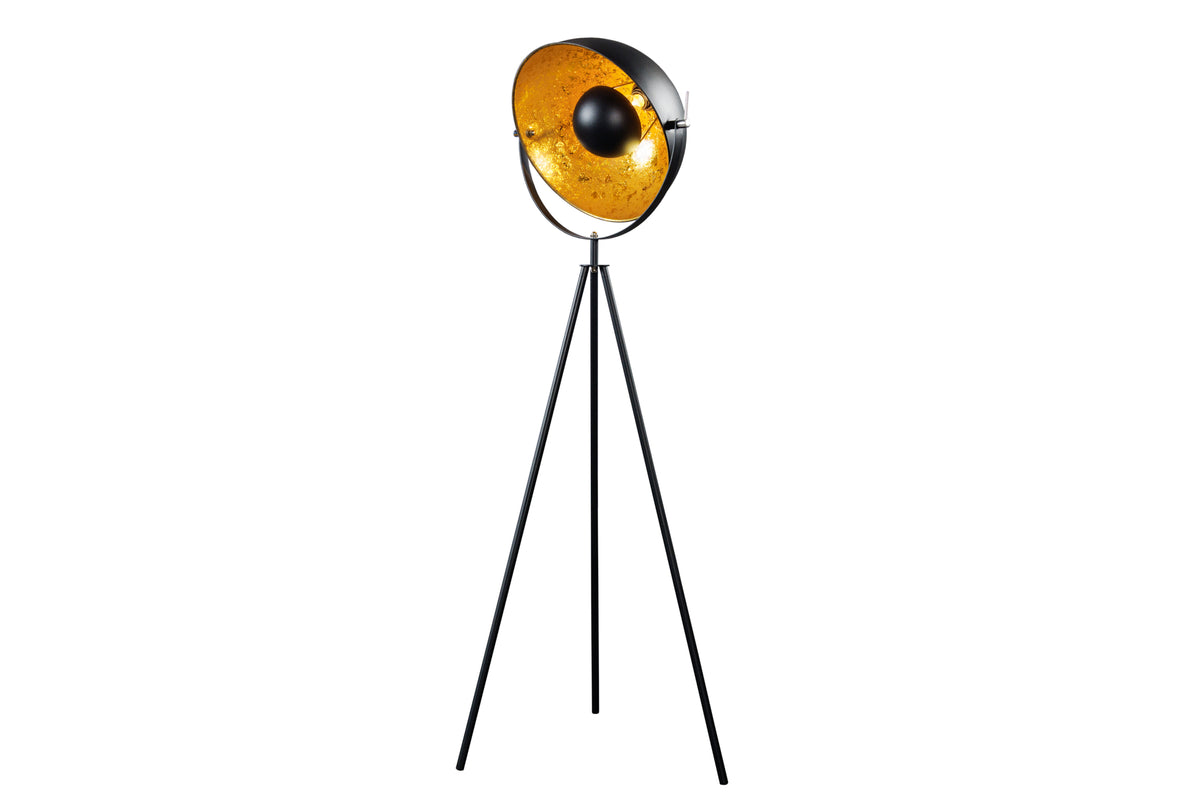 Stojací lampa STUDIO 145cm černo-zlatá