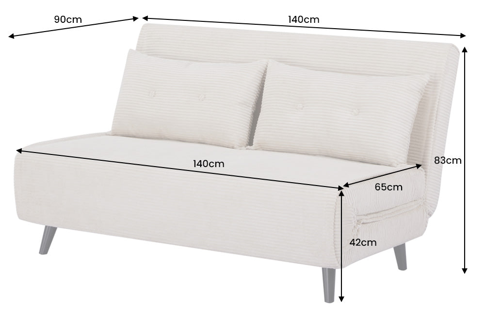 Schlafsessel SMART MULTIFUNCTION 140cm Cord grün