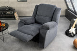 Cinema armchair HOLLYWOOD textured fabric dark grey