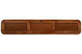 TV-Board MONZA 160cm w/ cable management hanging fluted front brown mango wood gold details