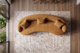 Sofa ATELIER 230 cm 3-Sitzer Senfgelb