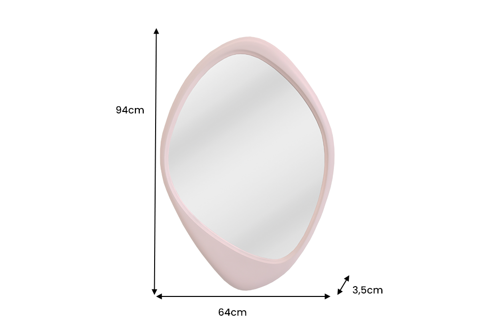 Wall mirror ORGANIC 90cm rosa