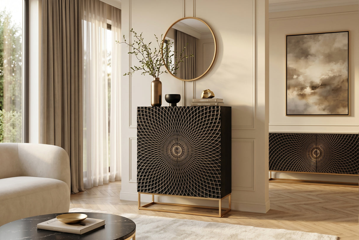 Highboard ILLUSION 120cm mango schwarz