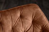 Drehstuhl THE DUTCH COMFORT 180° drehbar mit Armlehnen Samt rostbraun