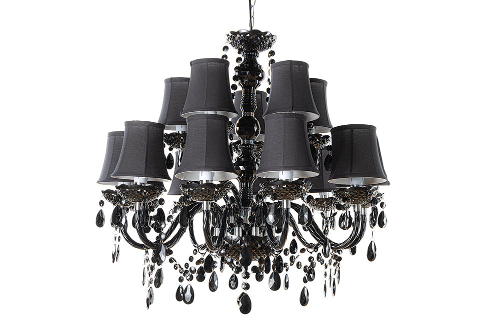 Lampenschirm 15er Set Chandelier schwarz