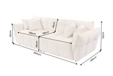 Sofa CLOUD 260cm 3-seater XXL bouclé tweed beige
