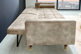 Sofa bed COUTURE 200cm velvet champagne