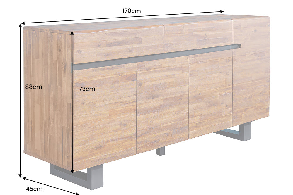 Sideboard GENESIS 170cm acacia wood brown