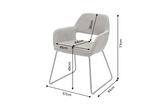 Stuhl MUSTANG mit Armlehnen Mikrofaser antik taupe