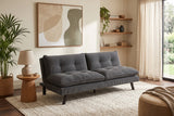 Sofa bed COCOONING 190cm 3-seater cord grey