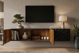 TV-Board SCORPION 160cm 3D hanging mango black