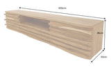 TV lowboard RELIEF 200cm hanging acacia wood natural