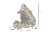 Decoration sculpture SHARK 25cm bronze with storage compartment