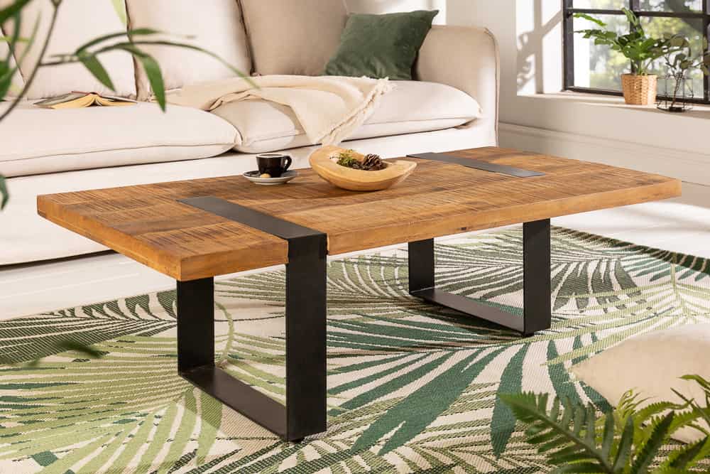 Coffee table IRON CRAFT 100cm mango wood