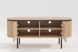 TV-Board ATELIER 120cm natural oak wood look w/ black legs