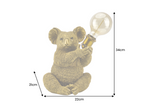 Tischleuchte KOALA 30 cm Goldskulptur
