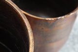 Planter FLOWERS large set of 2 mottled copper
