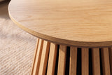 Coffee table VALHALLA WOOD Ø 50cm round oak wood veneered natural
