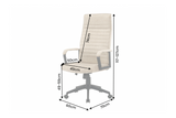 Bürostuhl LAZIO 49-59cm mit Wippfunktion Samt Velours Beige