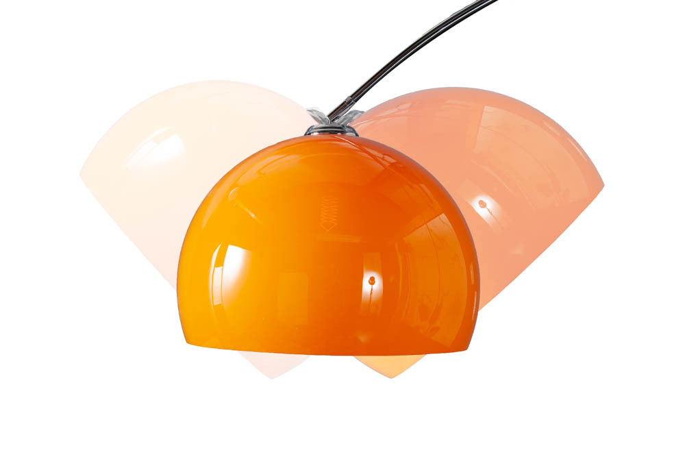 Floor lamp BIG BOW 175-205cm orange w/ marble base