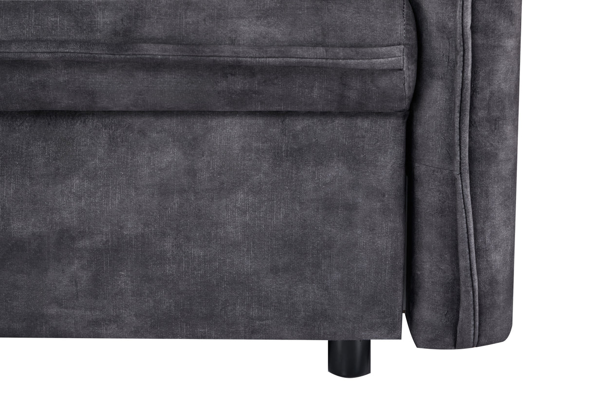 Schlafsofa APARTMENT 215cm 3-Sitzer Samt grau