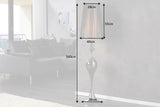 Floor lamp LUCIE 160cm black nylon shade baroque style