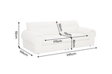 Sofa SIXTH SENSE 245cm 4-seater bouclé beige