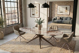 Dining table PANDORA 220cm oval ceramic bronze