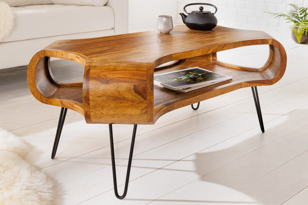 Coffee table ORGANIC LIVING 100cm sheesham wood natural