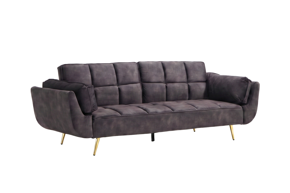 Schlafsofa BOUTIQUE 215cm 3-Sitzer Samt Dunkelgrau