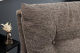Swivel chair BIG GEORGE w/ armrests flat woven fabric microfibre taupe rotatable