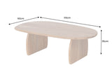Couchtisch SCULPTURA 110cm skulpturale Form Akazienholz natur