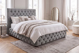 Bed PARIS CHESTERFIELD 180x200cm velvet grey