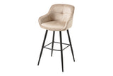 Bar chair EUPHORIA 74cm velvet champagne greige