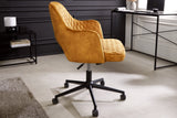 Office chair PARIS 43-50cm decorative quilting mustard yellow