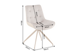 Chair DIVANI retro style velvet microfibre champagne beige