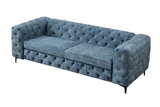 Sofa MODERN BAROCK 235cm 3-Sitzer Samt petrol