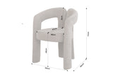 Stuhl ARCH m. Armlehnen Chenille Greige