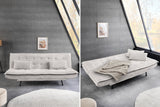 Sofa bed JAZZ 195cm 3-seater chenille fabric champagne beige