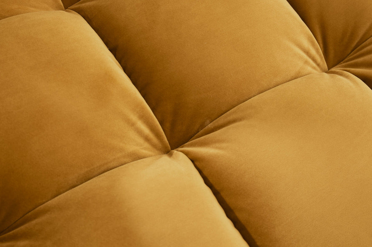 Corner sofa COZY VELVET 260cm velvet mustard yellow