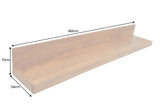 Wandregal MAKASSAR 140cm Mangoholz honigfarben lackiert