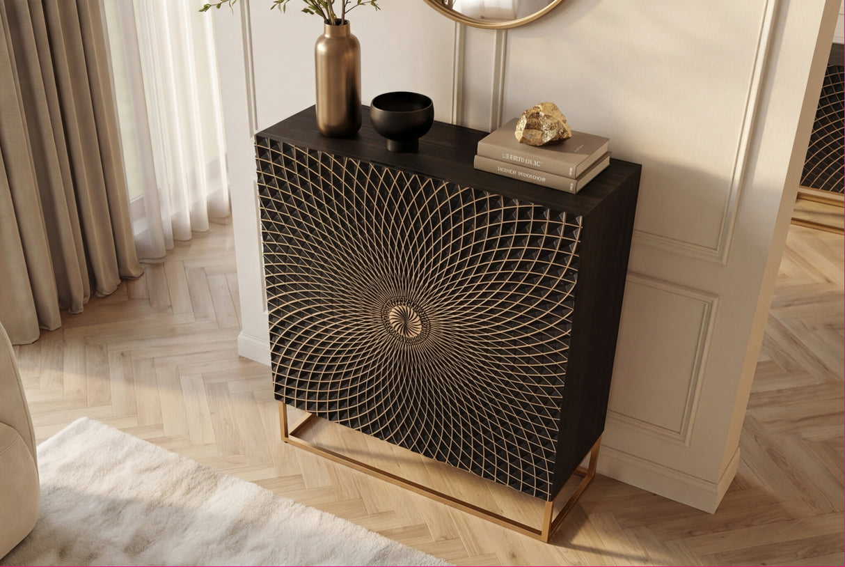 Highboard ILLUSION 120cm mango schwarz