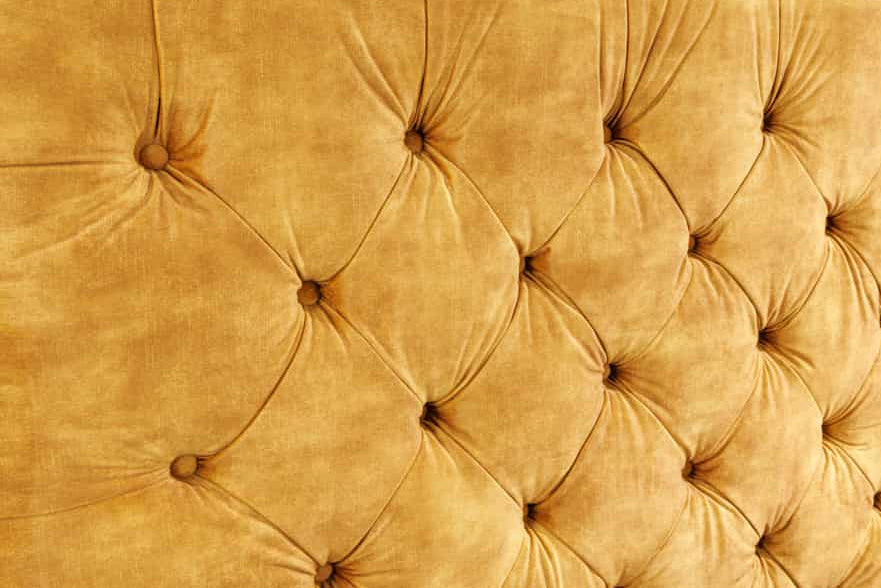 Bett PARIS CHESTERFIELD 160x200cm Samt senfgelb