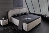 Bed ART DECO 180x200cm bouclé greige w/ storage space