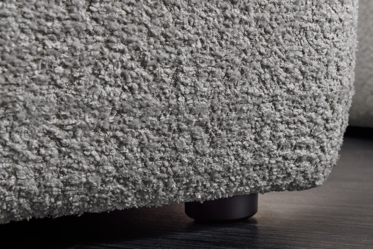Sofa ROYAL 120cm Federkern Bouclé grau