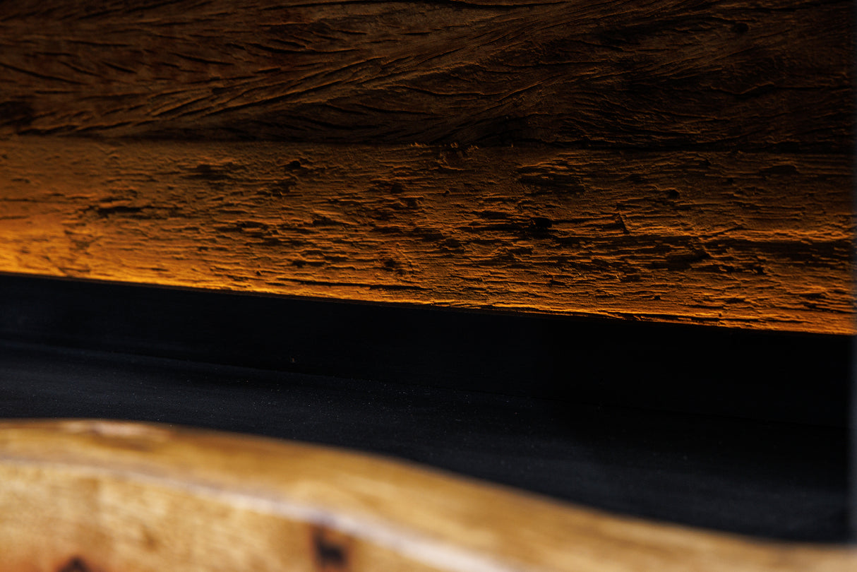 Highboard GRAND ACACIA 120cm acacia wood natural edge w/ LED light