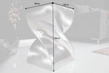 Stool TWIST 45cm silver aluminium