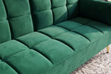 Sofa bed BOUTIQUE 215cm 3-seater velvet emerald green