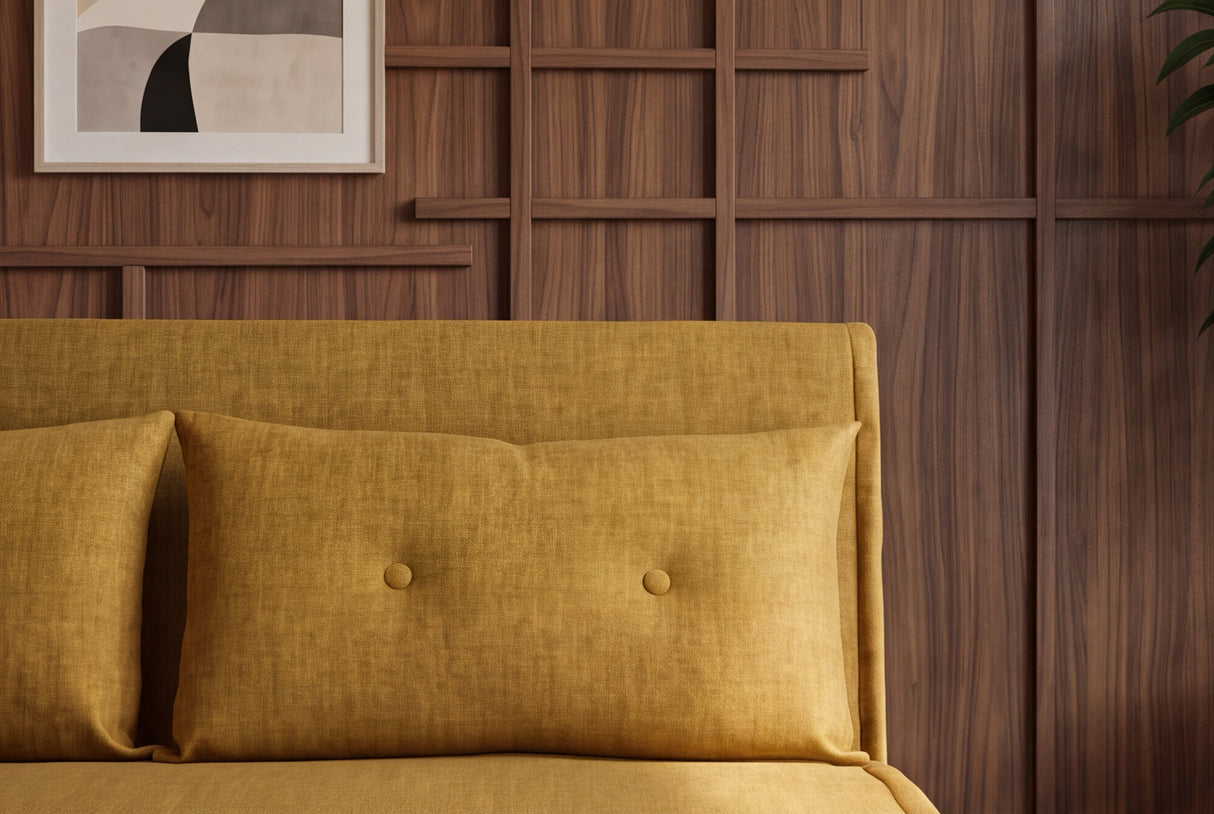 Sleeping chair SMART MULTIFUNCTION 140cm velvet mustard yellow